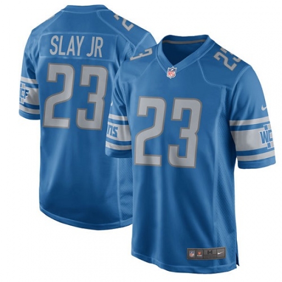 Men's Nike Detroit Lions 23 Darius Slay Game Light Blue Team Color NFL Jersey