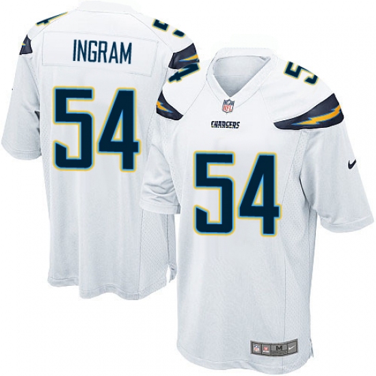 Men's Nike Los Angeles Chargers 54 Melvin Ingram Game White NFL Jersey