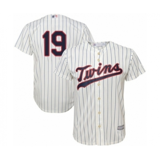 Youth Minnesota Twins 19 Ryne Harper Authentic Cream Alternate Cool Base Baseball Player Jersey