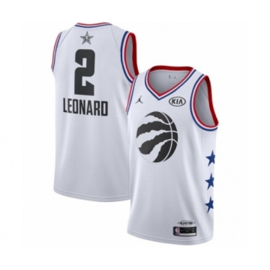 Men's Jordan Toronto Raptors 2 Kawhi Leonard Swingman White 2019 All-Star Game Basketball Jersey