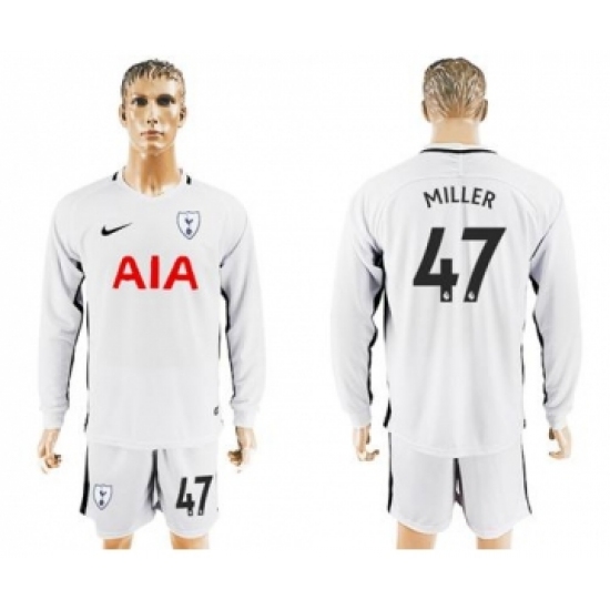 Tottenham Hotspur 47 Miller Home Long Sleeves Soccer Club Jersey
