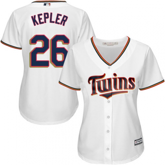 Women's Majestic Minnesota Twins 26 Max Kepler Authentic White Home Cool Base MLB Jersey