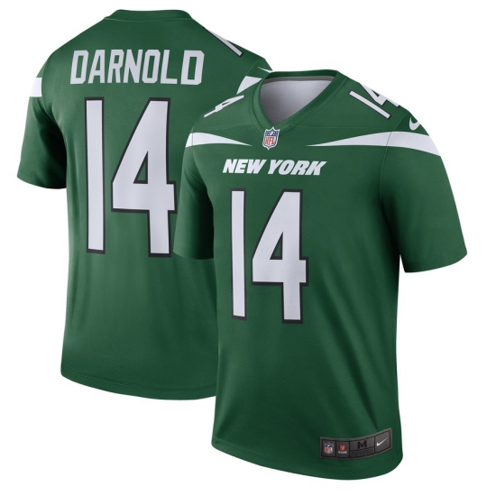 Men's New York Jets 14 Sam Darnold Nike Green Legend Player Jersey