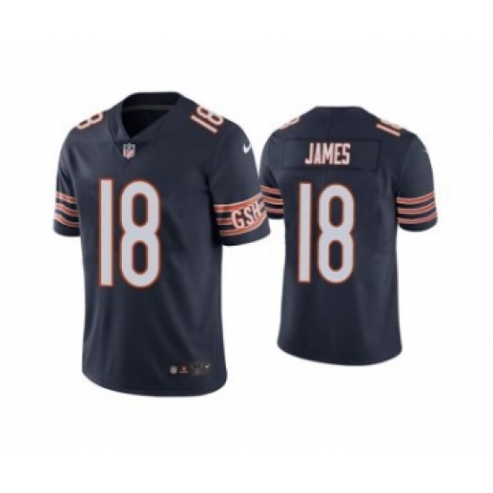 Men's Navy Chicago Bears 18 Jesse James Vapor untouchable Limited Stitched Jersey