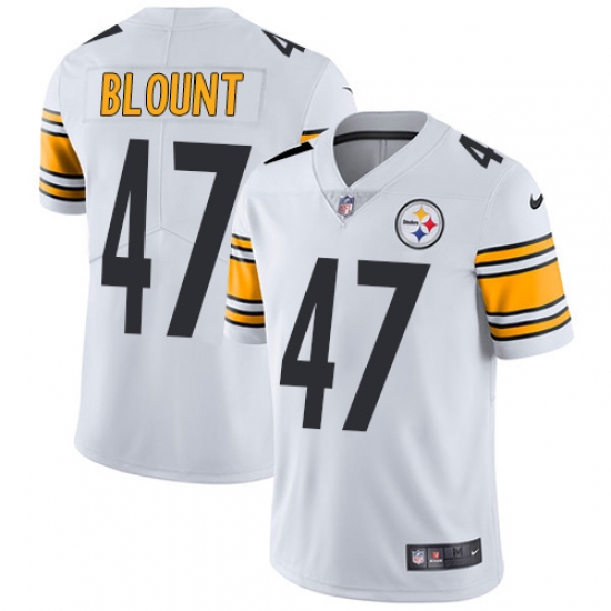 Youth Nike Pittsburgh Steelers 47 Mel Blount White Vapor Untouchable Limited Player NFL Jersey