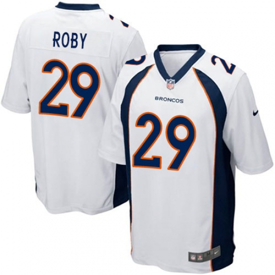 Men's Nike Denver Broncos 29 Bradley Roby Game White NFL Jersey