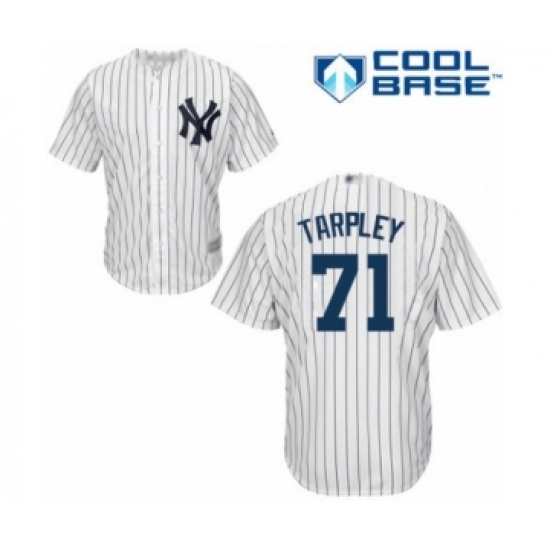 Youth New York Yankees 71 Stephen Tarpley Authentic White Home Baseball Player Jersey