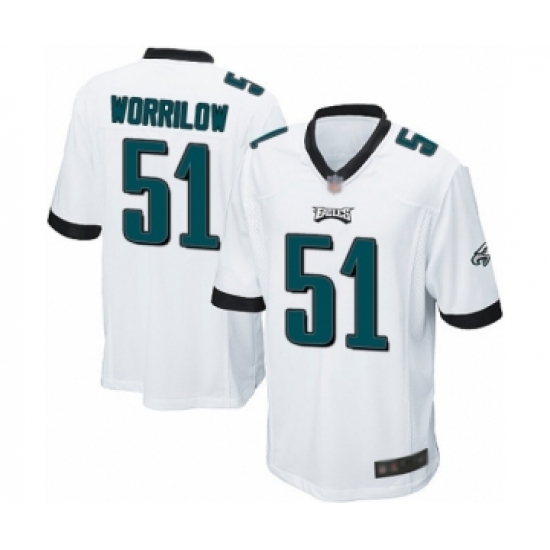 Men's Philadelphia Eagles 51 Paul Worrilow Game White Football Jersey