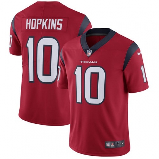 Youth Nike Houston Texans 10 DeAndre Hopkins Limited Red Alternate Vapor Untouchable NFL Jersey