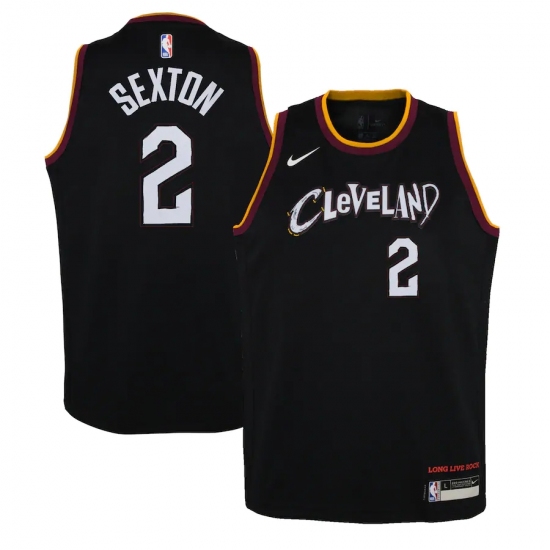 Youth Cleveland Cavaliers 2 Collin Sexton Nike Black 2020-21 Swingman Jersey