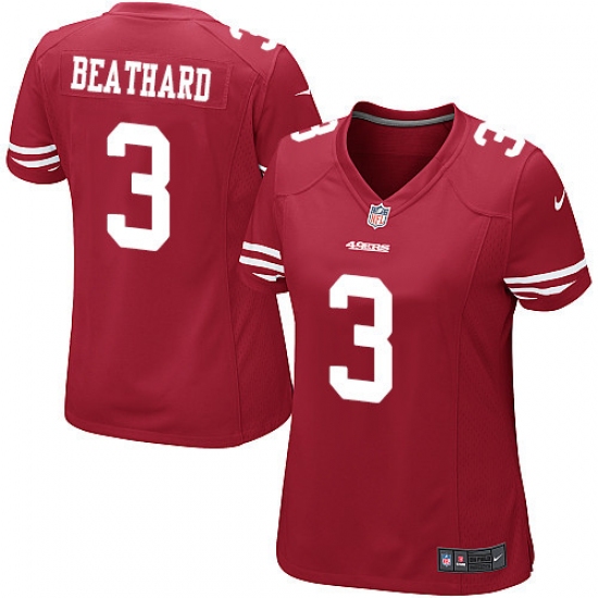 Women's Nike San Francisco 49ers 3 C. J. Beathard Game Red Team Color NFL Jersey