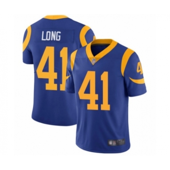 Men's Los Angeles Rams 41 David Long Royal Blue Alternate Vapor Untouchable Limited Player Football Jersey