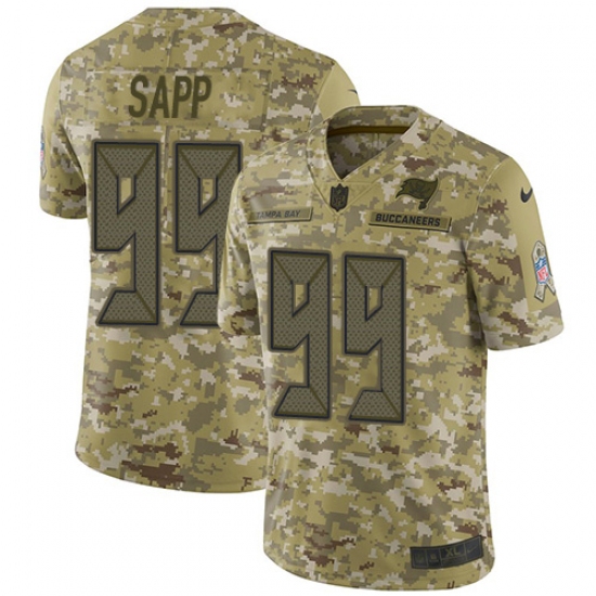 Youth Nike Tampa Bay Buccaneers 99 Warren Sapp Limited Camo 2018 Salute to Service NFL Jersey