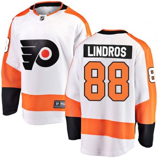 Men's Philadelphia Flyers 88 Eric Lindros Fanatics Branded White Away Breakaway NHL Jersey