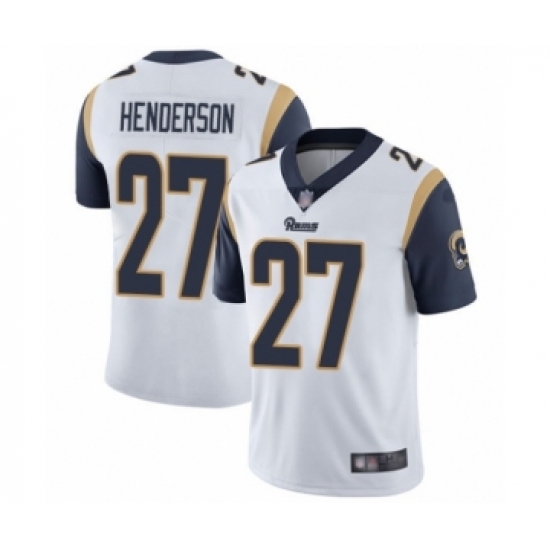 Men's Los Angeles Rams 27 Darrell Henderson White Vapor Untouchable Limited Player Football Jersey