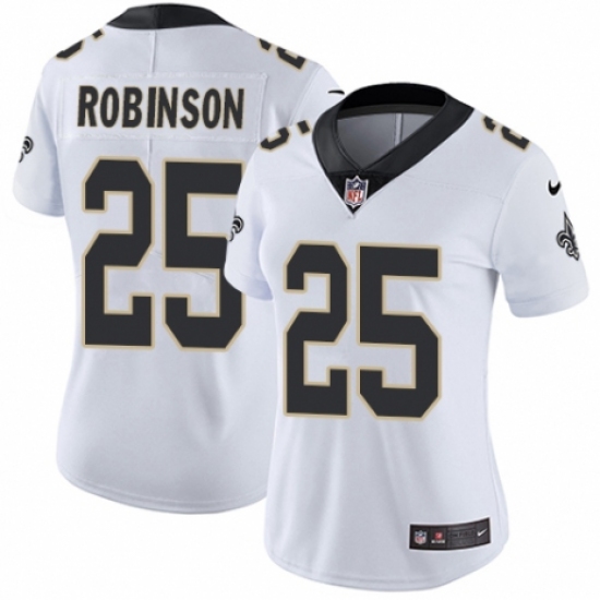 Women's Nike New Orleans Saints 25 Patrick Robinson White Vapor Untouchable Limited Player NFL Jersey