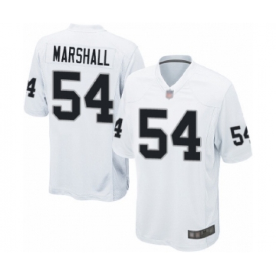 Men's Oakland Raiders 54 Brandon Marshall Game White Football Jersey