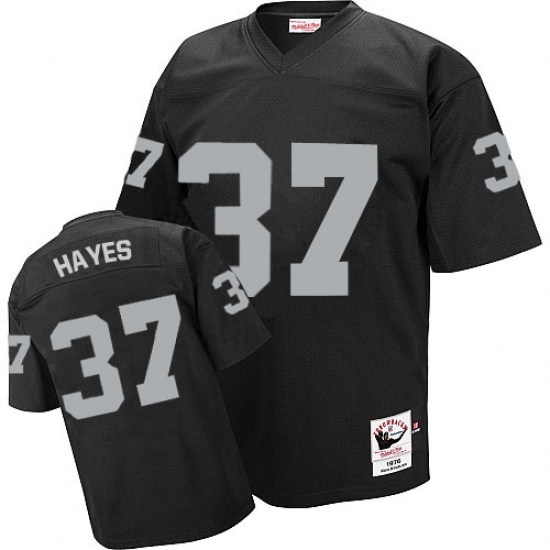 Mitchell and Ness Oakland Raiders 37 Lester Hayes Black Team Color Authentic NFL Throwback Jersey