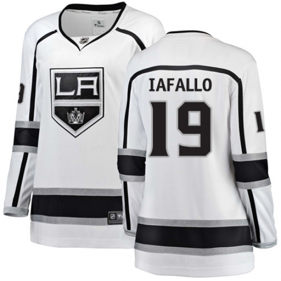 Women's Los Angeles Kings 19 Alex Iafallo Authentic White Away Fanatics Branded Breakaway NHL Jersey