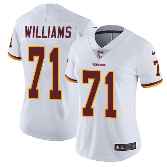 Women's Nike Washington Redskins 71 Trent Williams White Vapor Untouchable Limited Player NFL Jersey