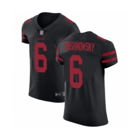 Men's San Francisco 49ers 6 Mitch Wishnowsky Black Alternate Vapor Untouchable Elite Player Football Jersey