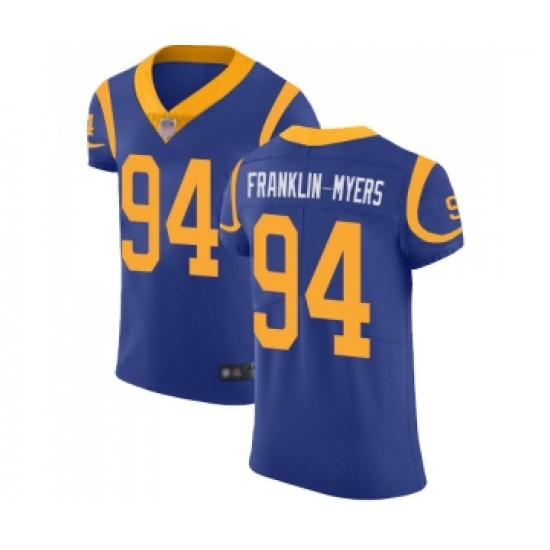 Men's Los Angeles Rams 94 John Franklin-Myers Royal Blue Alternate Vapor Untouchable Elite Player Football Jersey