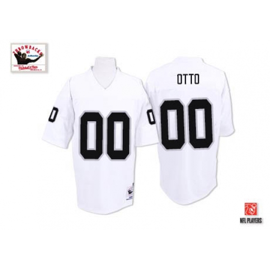 Mitchell and Ness Oakland Raiders 00 Jim Otto White Authentic NFL Throwback Jersey