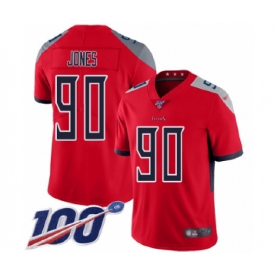 Youth Tennessee Titans 90 DaQuan Jones Limited Red Inverted Legend 100th Season Football Jersey