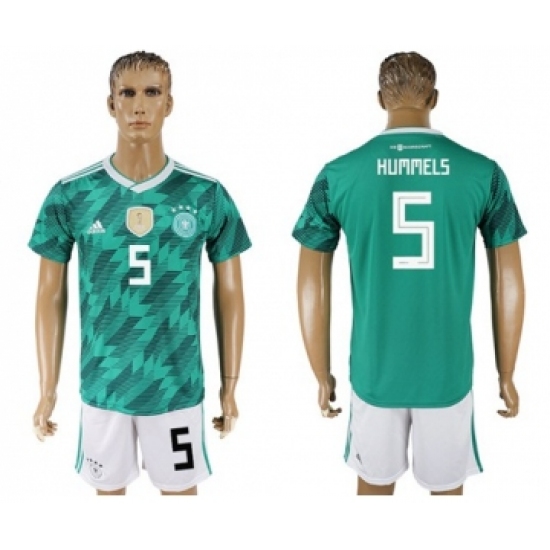 Germany 5 Hummels Away Soccer Country Jersey