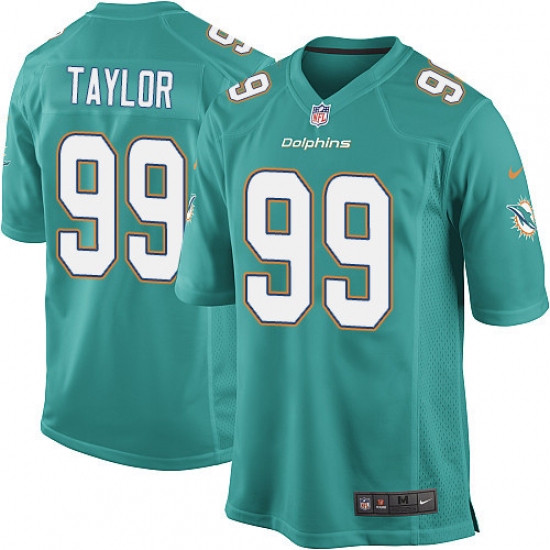 Youth Nike Miami Dolphins 99 Jason Taylor Game Aqua Green Team Color NFL Jersey