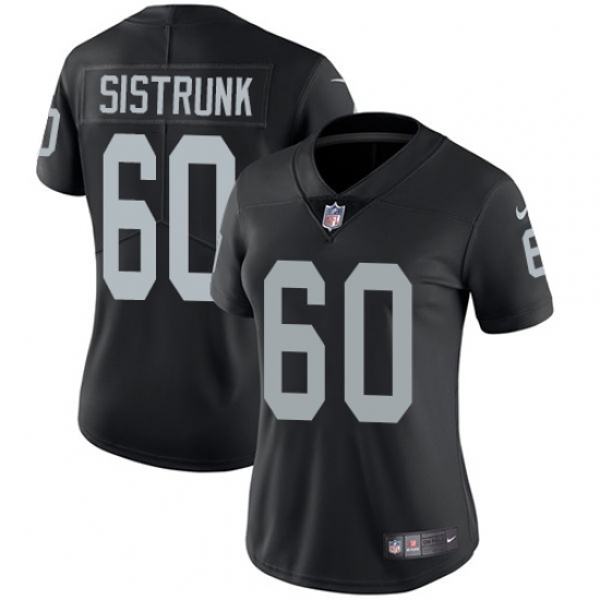 Women's Nike Oakland Raiders 60 Otis Sistrunk Black Team Color Vapor Untouchable Limited Player NFL Jersey