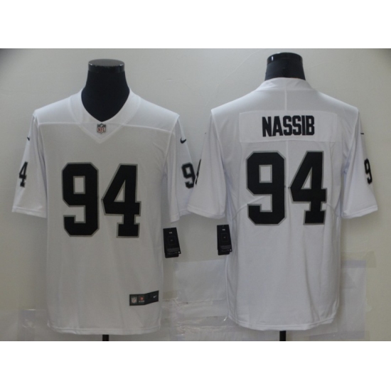 Men's Oakland Raiders 94 Carl Nassib Nike White Limited Jersey