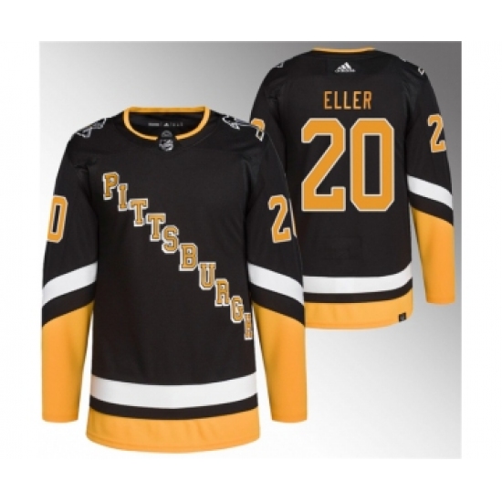 Men's Pittsburgh Penguins 20 Lars Eller Black Stitched Jersey