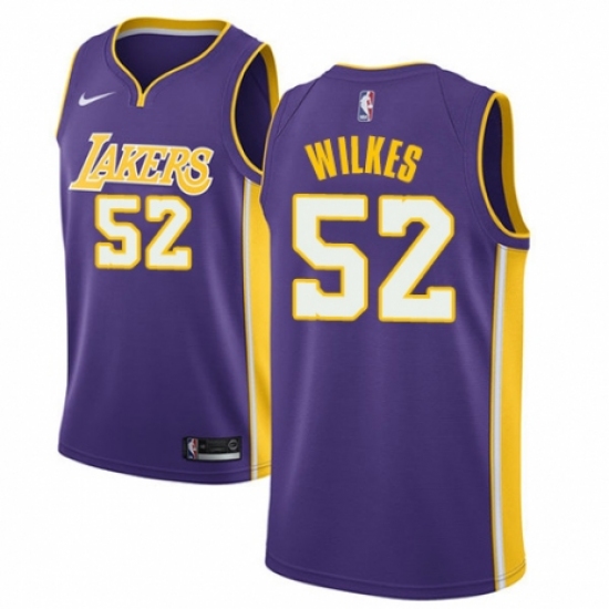 Youth Nike Los Angeles Lakers 52 Jamaal Wilkes Authentic Purple NBA Jersey - Icon Edition