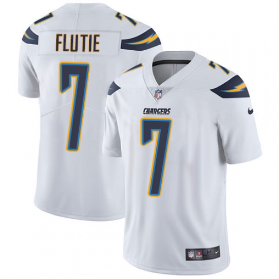 Youth Nike Los Angeles Chargers 7 Doug Flutie Elite White NFL Jersey