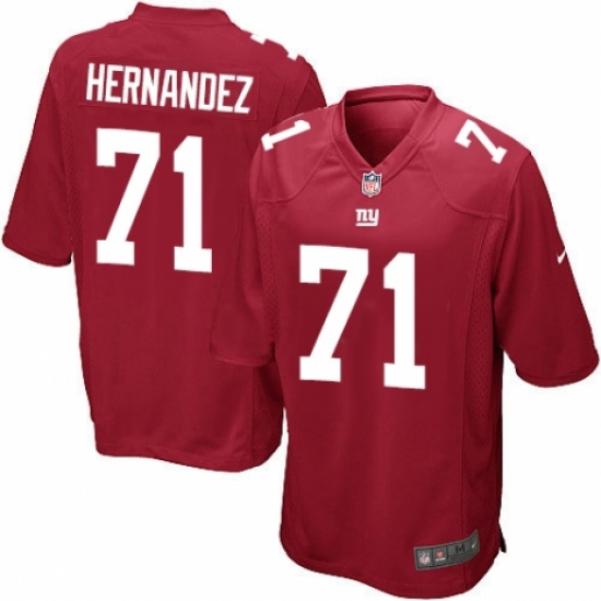 Men's Nike New York Giants 71 Will Hernandez Game Red Alternate NFL Jersey