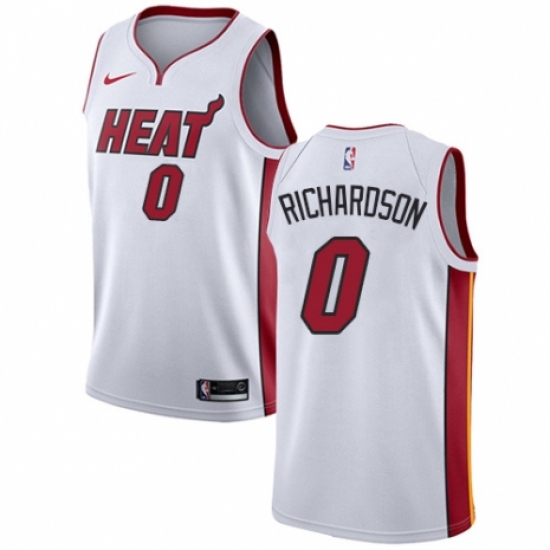 Men's Nike Miami Heat 0 Josh Richardson Authentic NBA Jersey - Association Edition