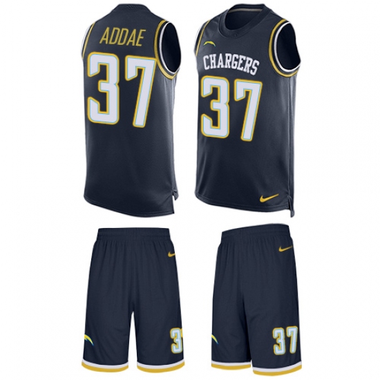 Men's Nike Los Angeles Chargers 37 Jahleel Addae Limited Navy Blue Tank Top Suit NFL Jersey