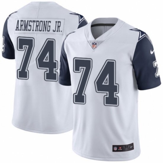 Youth Nike Dallas Cowboys 74 Dorance Armstrong Jr. Limited White Rush Vapor Untouchable NFL Jersey