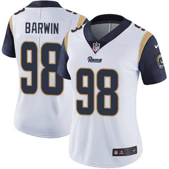 Women's Nike Los Angeles Rams 98 Connor Barwin Elite White NFL Jersey