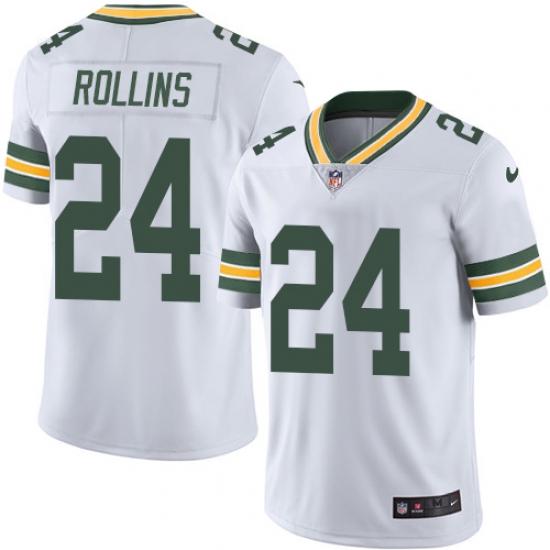 Youth Nike Green Bay Packers 24 Quinten Rollins White Vapor Untouchable Limited Player NFL Jersey