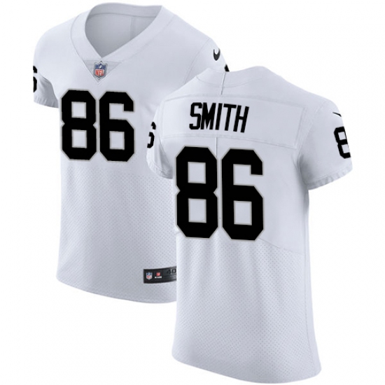 Men's Nike Oakland Raiders 86 Lee Smith White Vapor Untouchable Elite Player NFL Jersey