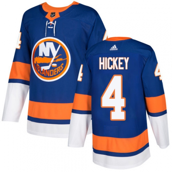 Men's Adidas New York Islanders 4 Thomas Hickey Premier Royal Blue Home NHL Jersey