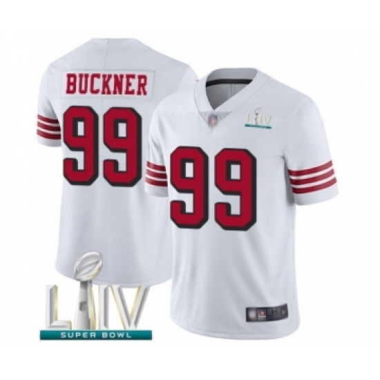 Youth San Francisco 49ers 99 DeForest Buckner Limited White Rush Vapor Untouchable Super Bowl LIV Bound Football Jersey
