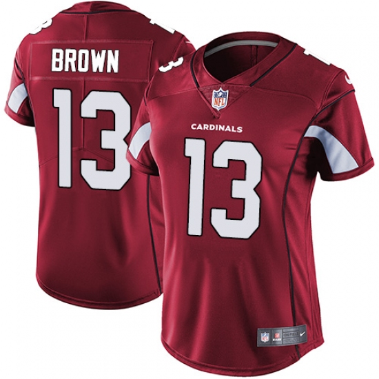 Women's Nike Arizona Cardinals 13 Jaron Brown Elite Red Team Color NFL Jersey