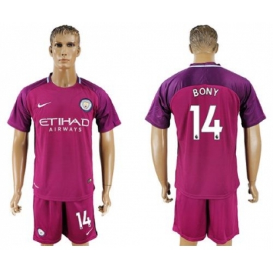 Manchester City 14 Bony Away Soccer Club Jersey