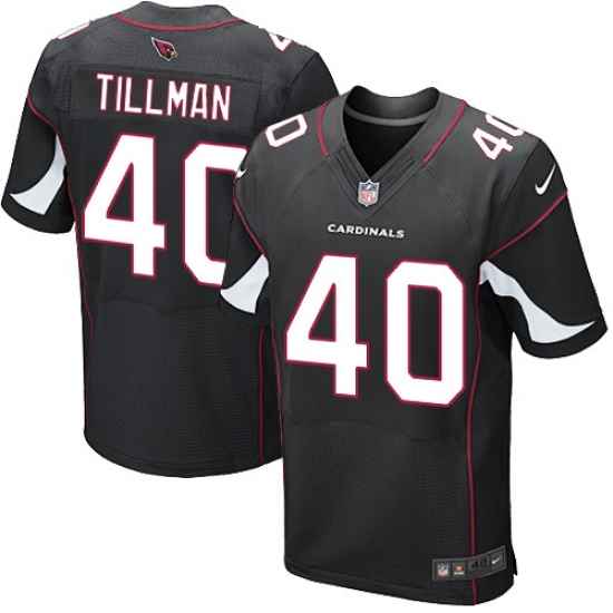 Men's Nike Arizona Cardinals 40 Pat Tillman Elite Black Alternate NFL Jersey