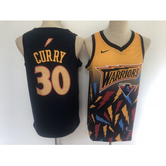 Men's Golden State Warriors 30 Stephen Curry Salute To Service Black Basketbal Jersey