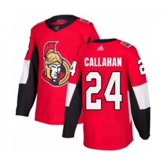 Men's Ottawa Senators 24 Ryan Callahan Authentic Red Home Hockey Jersey
