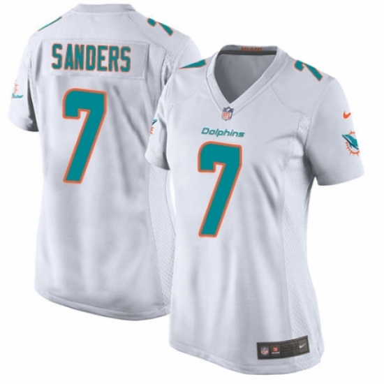 Women's Nike Miami Dolphins 7 Jason Sanders Game White NFL Jersey